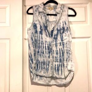 Distressed Denim Blouse